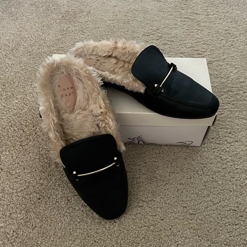 Black A New Day size 7.5 slide on loafers